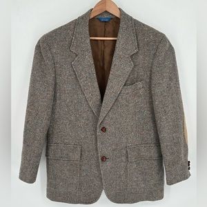 Vintage Pendleton Western Blazer Mens Sz 42 Wool Sport Coat Suede Elbow Patch L4